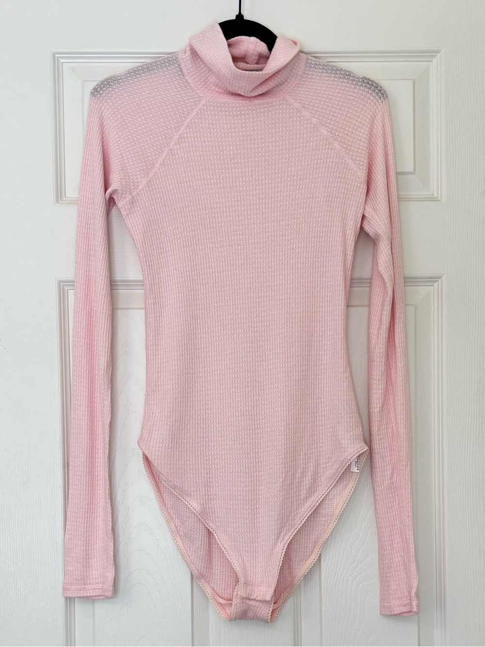 Free People Intimately All You Want Waffle Knit Long Sleeve Bodysuit